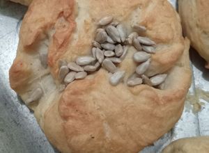 Una foto de Bagels veganos