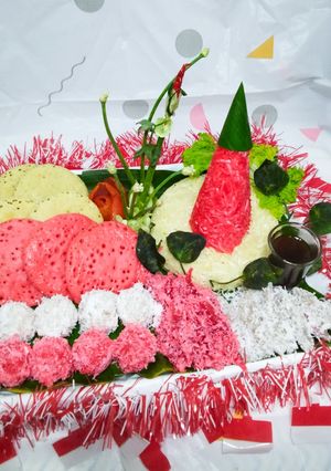Foto resep Tumpeng jajanan pasar / sawut singkong