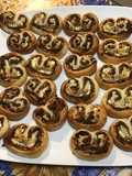 Palmiers feuilletés porc châtaigne feta