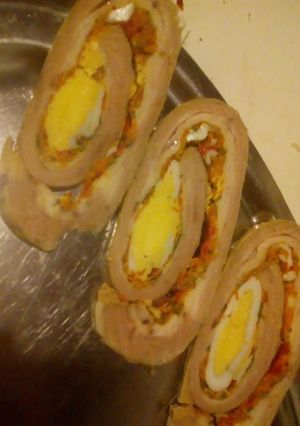 Una foto de Matambre de carne relleno