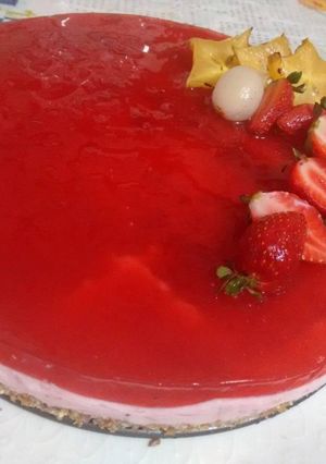 Una foto de Mousse de fresa