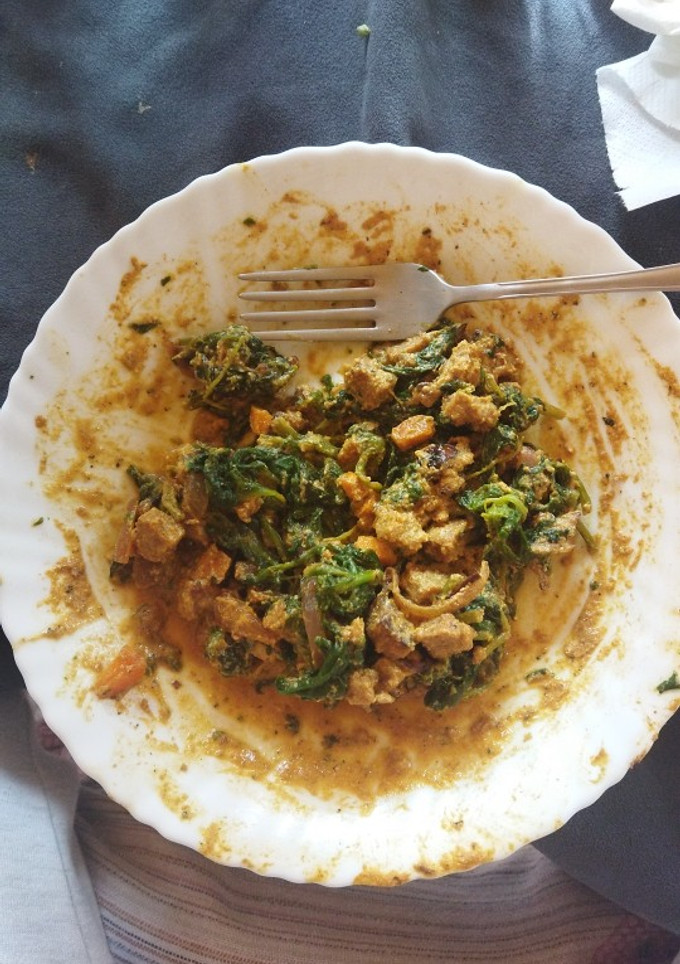 Una foto de Espinacas al curry