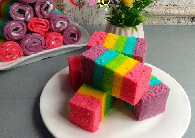 Resep Rainbow Cake Oleh Aiyu Cookpad