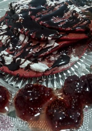 Φωτογραφία της συνταγής Red velvet pancakes ❣️