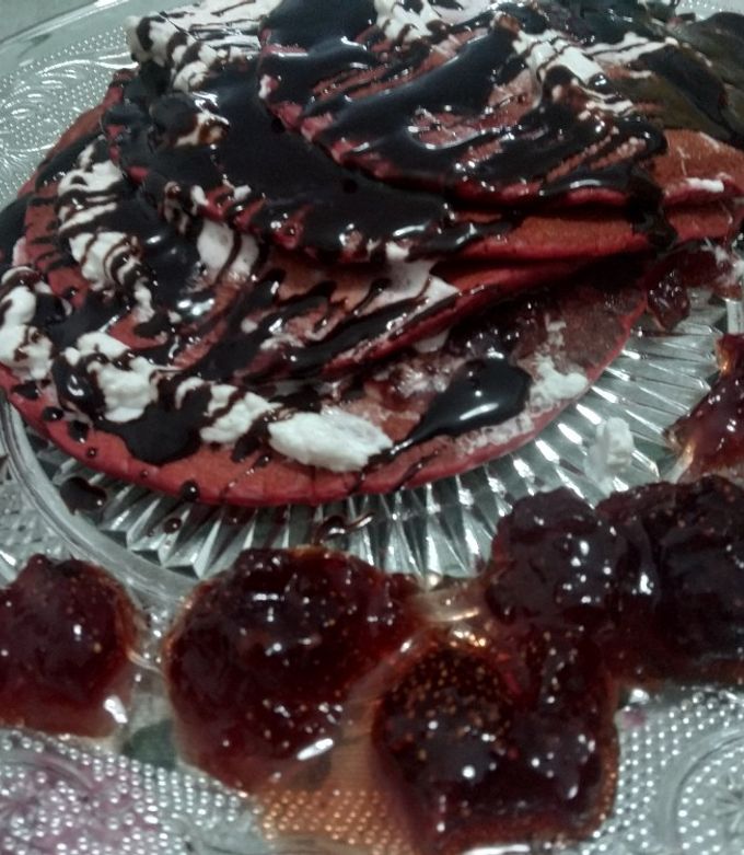 Φωτογραφία της συνταγής Red velvet pancakes ❣️