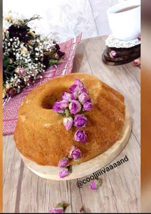 عکسی از دستور کیک گل و گلاب با شیره انگور