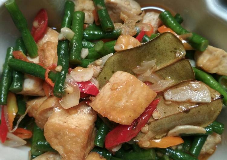 Cara Membuat Tumis kacang panjang dan tahu, Enak