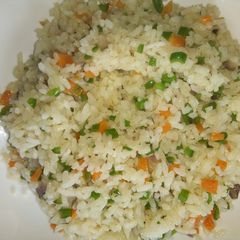 A picture of Capsicum and carrot buttered rice.