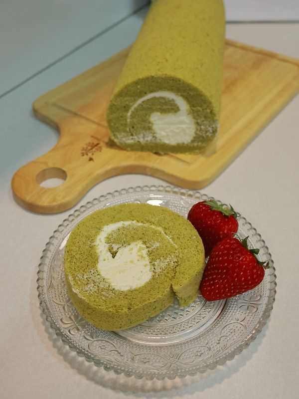 Bánh cuộn matcha kem mascarpone