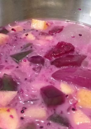 Foto resep Sop buah naga sirup marjan