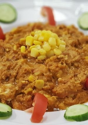 صورة لوصفة علوشية - طماطم جبنة حمص ذرة