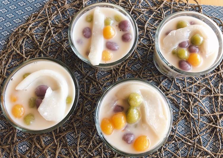 🧑�?��?�?�🧑�?��?�?� Rice Balls in Sweet Coconut Milk (Thai Dessert) • Bua Loy |ThaiChef Food