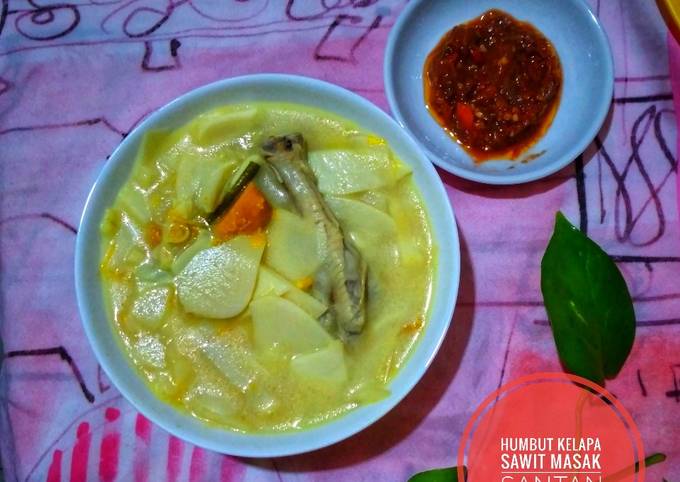 Langkah Mudah untuk Membuat Humbut Kelapa Sawit Masak Santan, Bisa Manjain Lidah