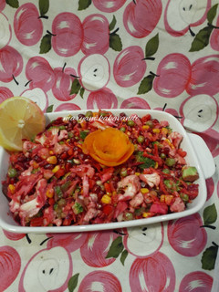 عکسی از دستور سالاد گل کلم و کلم بروکلی🥦
