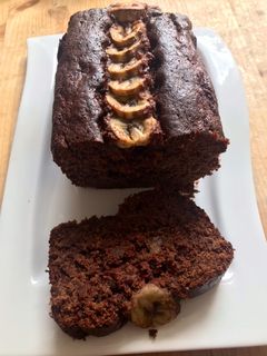 Banana bread 🍌 mit Erdnussbutter und Kakao Rezepthauptbild