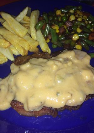 Foto resep Beef steak with mushroom sauce
