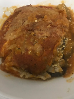 Una foto de Lasaña de berenjenas con pollo