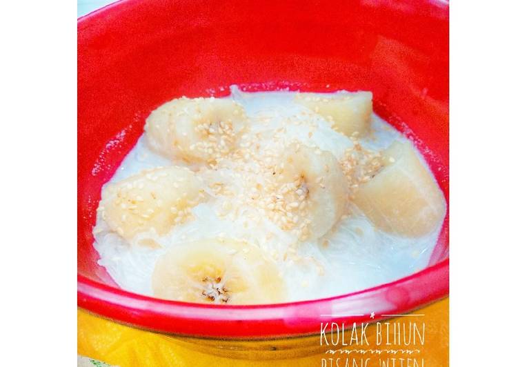 resep cara membuat Kolak bihun pisang wijen