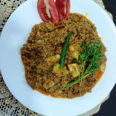 A picture of Mutton mince with potato.