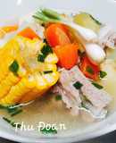 Canh sườn non nấu rau củ