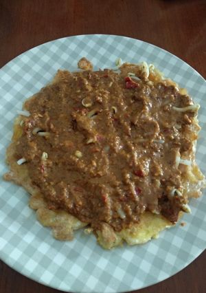 Foto resep Tempe Telur Bumbu Kacang