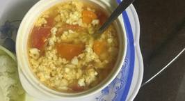 Hình ảnh món Canh tàu hủ trứng cà rốt cà chua