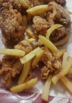 A picture of Fried Chicken wings. .
