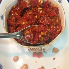 Spicy Kolhapuri Thecha A picture of Spicy Kolhapuri Thecha.