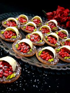 عکسی از دستور بیسکو شکلات اناری👌🏻😋😍 بیسکو تارت شکلاتی (یلدایی)