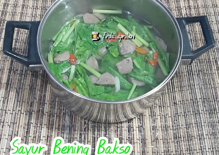 Resep Sayur Bening Bakso, Enak