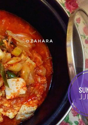 Foto resep Sundubu Jjigae (Sup Tahu Pedas)