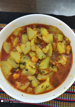 Lau diye chingri mach রেসিপির প্রধান ছবি