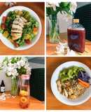 Giảm cân - eat clean: Ức gà salad + Ức gà hạt diêm mạch (quinoa)