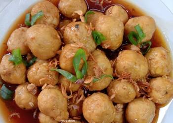 Siap Saji Bakso Tempe Kuah Kecap Enak Sederhana