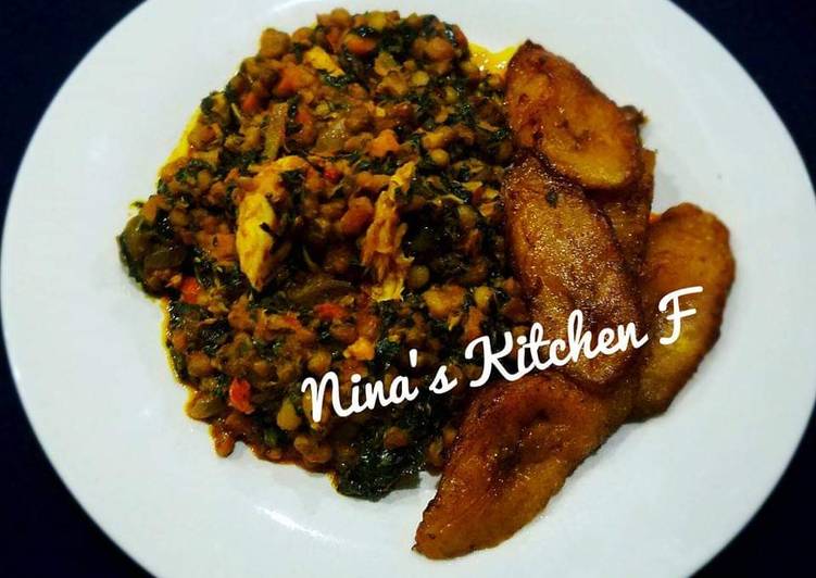 Step-by-Step Guide to Prepare Any-night-of-the-week Garnished beans with fried plantain