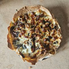A picture of Tortilla Mushroom Pie in Air Fryer.