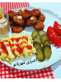 عکسی از دستور ناگت مرغ