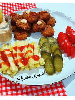 عکسی از دستور ناگت مرغ
