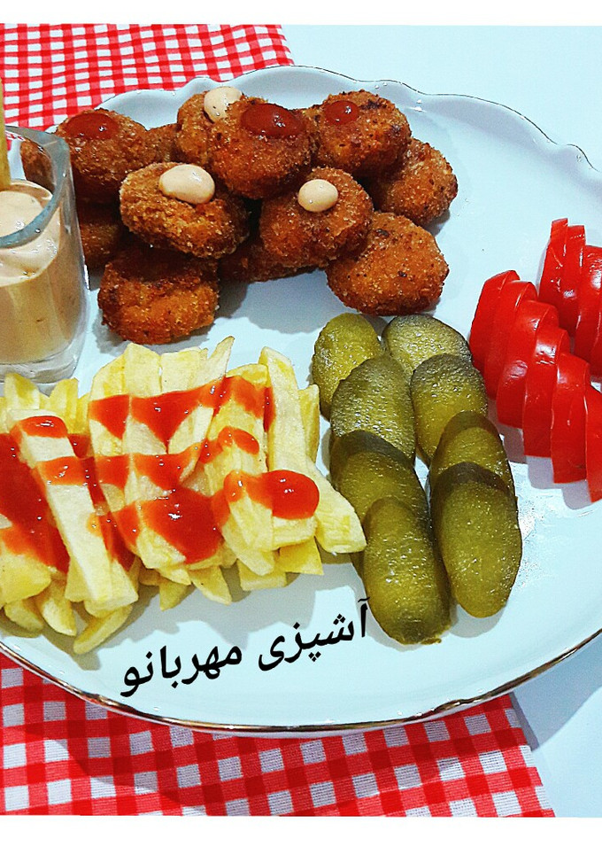عکسی از دستور ناگت مرغ