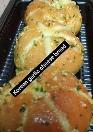 Foto resep Korean garlic cheese bread dengan cream cheese rumahan