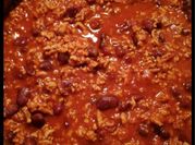 A picture of ground beef chili
