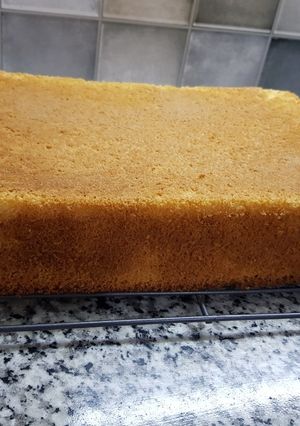 Una foto de Bizcochuelo rectangular