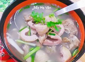 Hình của món Canh trái vả hầm sườn non.