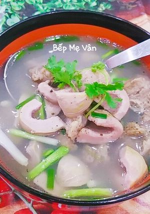 Hình của món Canh trái vả hầm sườn non.