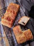 580. Roti Sobek Isi Cokelat Keju (dengan Discard Sourdough)