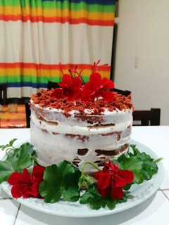 Una foto de Red velvet cake