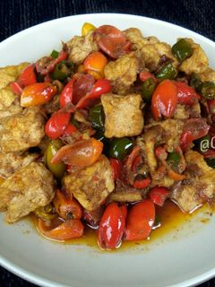 Foto resep Oseng Kulit Melinjo dan Tahu