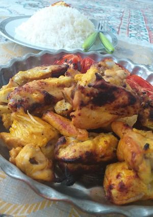 عکسی از دستور جوجه کباب رستورانی