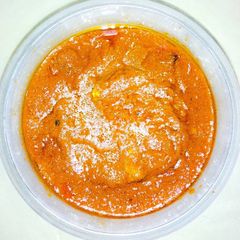 A picture of Sardine and goat meat Nigerian stew.
