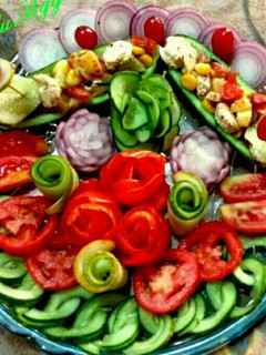 A picture of Healthy Colourful salad.